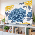 Pastoral White Blue Yellow Flower Indoor TV Cover, Elastic TV Screen Protector by Unknown