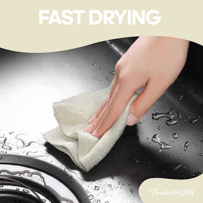 Fantasticlean Microfiber Cleaning Cloth Roll -60 Pack, Tear Away Paperless - Image 5
