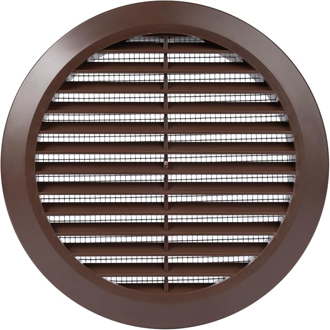 Brown 6" Inch Round Ventilation Grille by ECOPROVENT