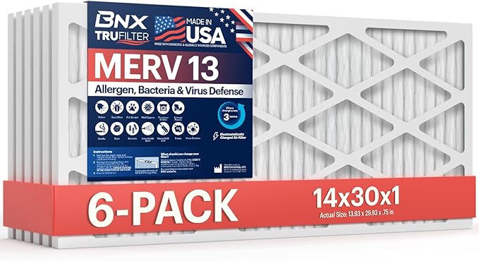 BNX TruFilter 14x30x1 Air Filter MERV 13 by BNX