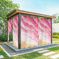 Ocean Outdoor Curtains for Patio Beach Waves Watercolor Abstract Gradient Pink by Unknown