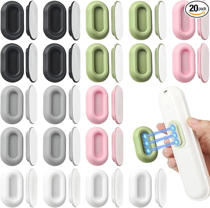 VZZNN 20 Pack Magnetic Remote Control Holder Wall Mount, Self Adhesive TV by VZZNN