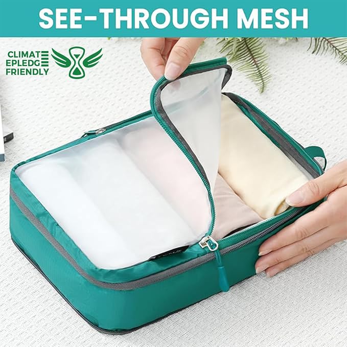 BAGAIL 6 Set Ultralight Compression Packing Cubes Packing Organizer - Image 3