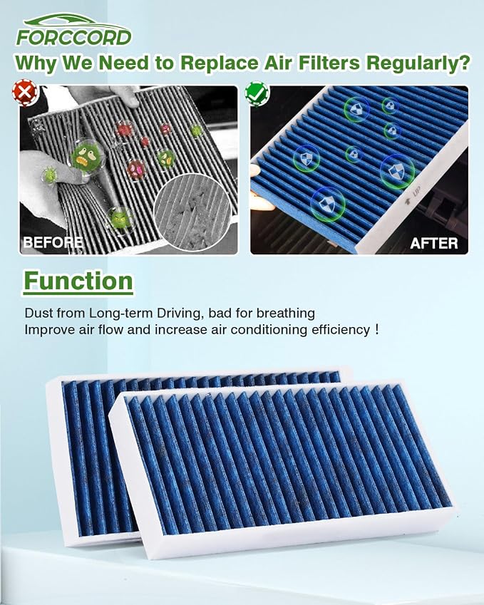 2*Cabin Air Filter and 1*Engine Air Filter Fit - Image 7