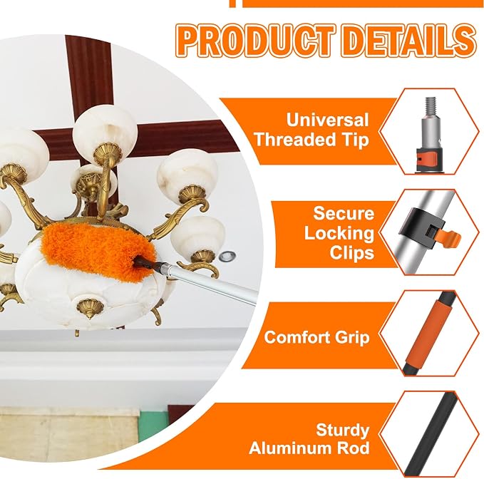LAANPOLE 36FT High Reach Duster Cleaning Kit - Image 3