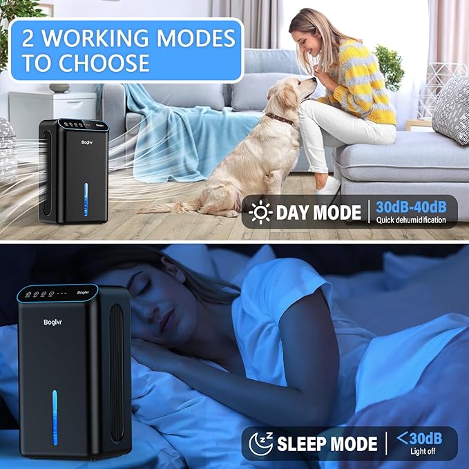 Dehumidifier for Home up to 1000 sq.ft, 98oz Small Quiet Dehumidifier - Image 4