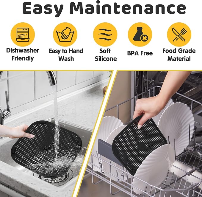 2 PCS Updated Heat Resistant Splatter Screen Compatible - Image 5