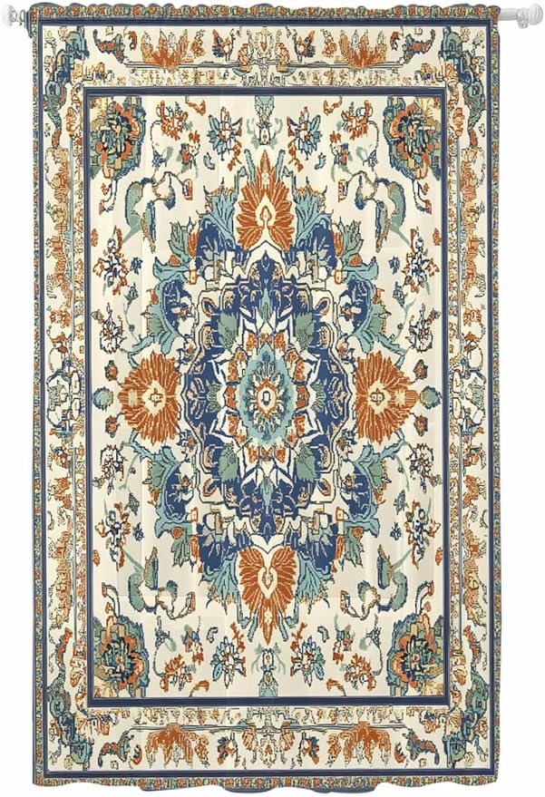 Sheer Curtains 96 Inches Long, Southwest Farmhouse Semi Sheer Curtains Light by Unknown