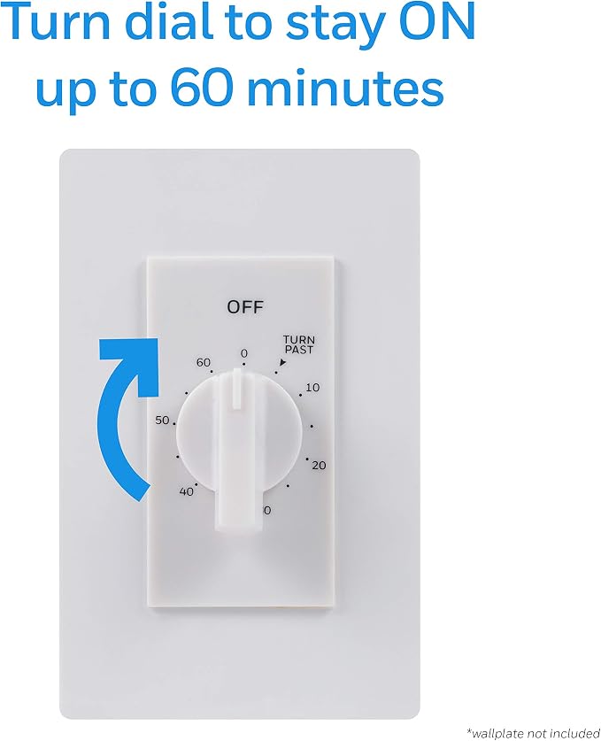 UltraPro 60-Minute In-Wall Spring Wound Countdown Timer Switch, Mechanical Timer - Image 5
