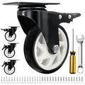 Caster Wheels 4 Inch, Heavy Duty Caster Set of 4, Swivel Castor Wheel by Unknown