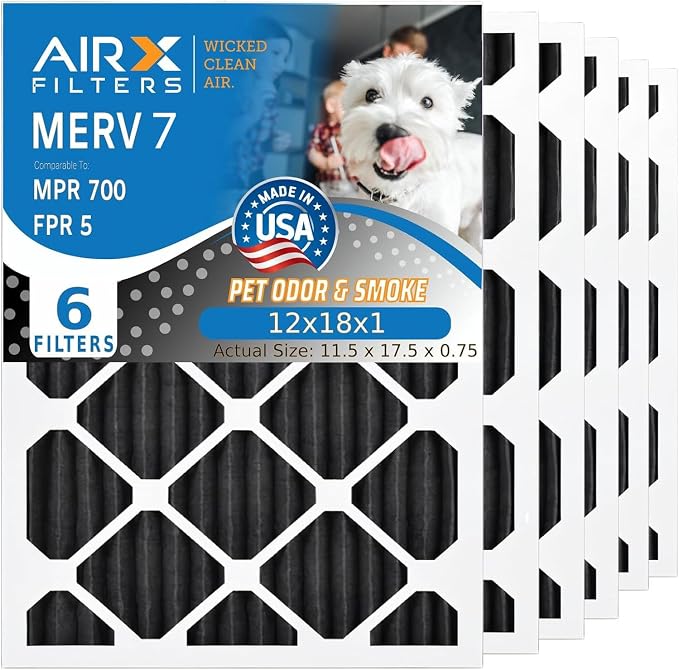 AIRX FILTERS WICKED CLEAN AIR. 12x18x1 Air Filter Odor Eliminator Carbon Filter by AIRXFILTERSWICKEDCLEANAIR