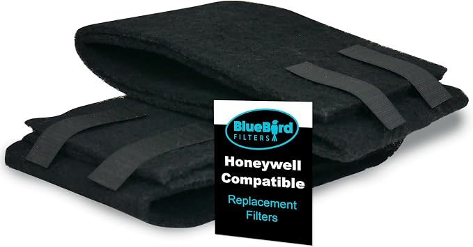 Replacement Prefilter, Fits Honeywell 17000-S, Carbon Charcoal, 2 Pack by BlueBird+Filters