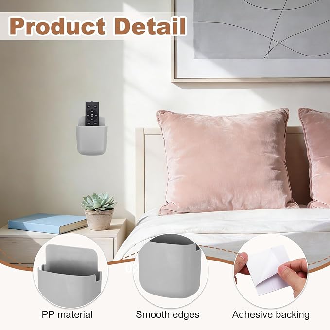 PATIKIL 2Pcs Remote Control Holder Wall Mount, Self-Adhesive TV Air Conditioner - Image 3