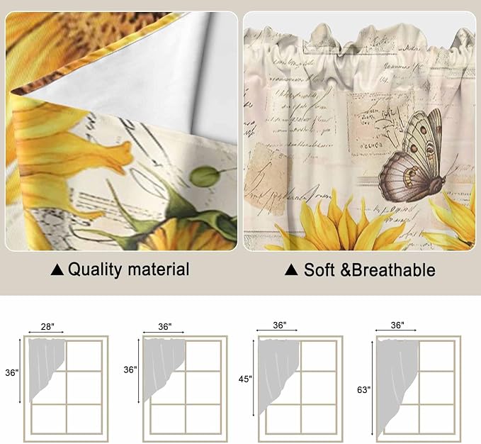 Yellow Sunflowers Swag Valances - Image 5