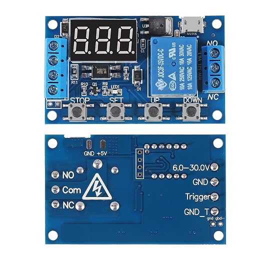 4pcs DC 6-30V Timer Relay Programmable Delay Relay Module Cycle Timer - Image 2