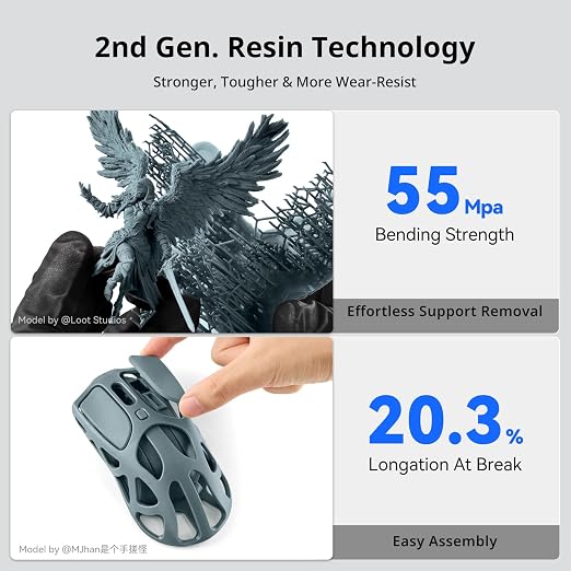 ANYCUBIC 2nd Gen Resin Technology ABS-Like Resin 2.0 Bundle, 3D Printer Resin - Image 3