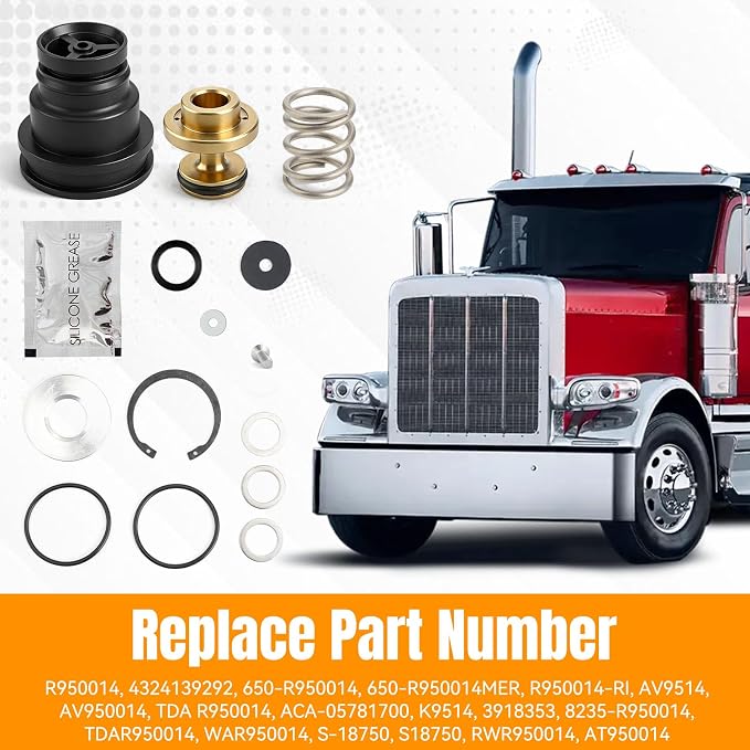 Jerbor Upgraded R950014 Air Dryer Valve Rebuild Kit Fit - Image 7