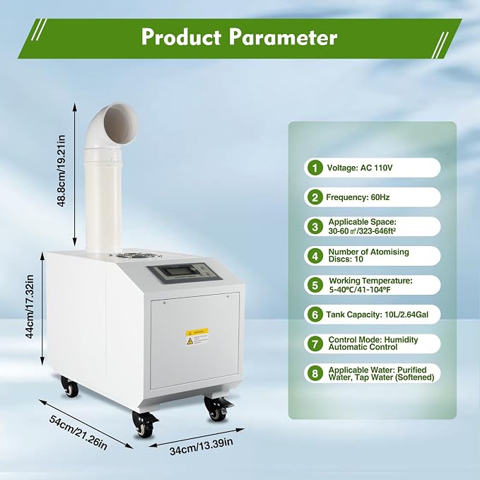 Agricultural Ultrasonic Humidifier, 110V 300W Agricultural Humidifier - Image 9