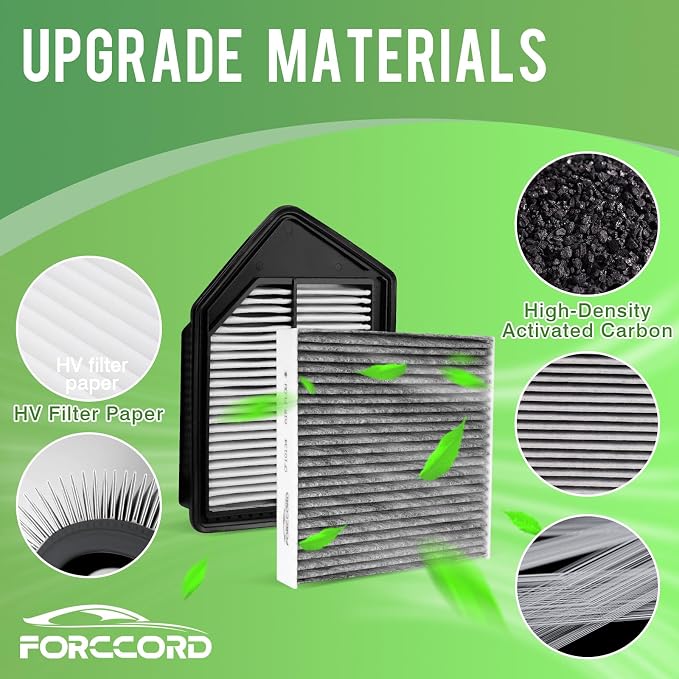 Cabin & Engine Air Filter 2010-2011 Honda CR-V CRV L4 2.4L Activated Carbon - Image 7