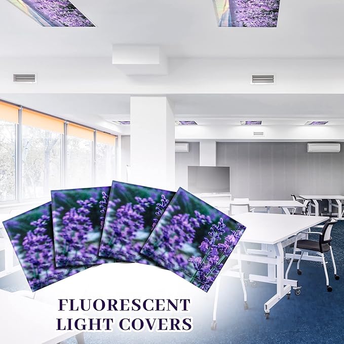 Hortsun 12 Pcs Fluorescent Light Covers Bulk, 4 x 2 ft Magnetic Fluorescent - Image 5