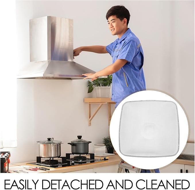 Toddmomy Range Hood Oil Mesh Filter Screen Metal Grease Vent Cover Kit - Image 9