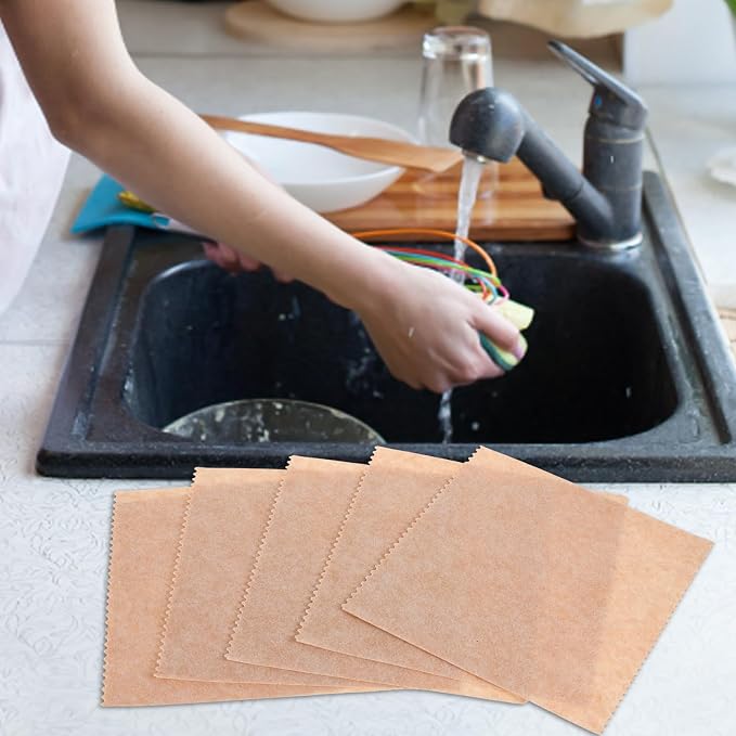 VALICLUD 10pcs Loofah Dish Cloths 25x25cm Highly Absorbent Kitchen Washing - Image 5