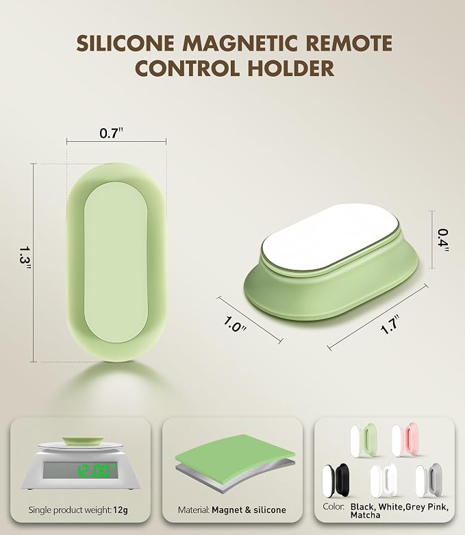5 Pack Magnetic Remote Control Holder Wall Mount, Upgraded No Drill - Image 2