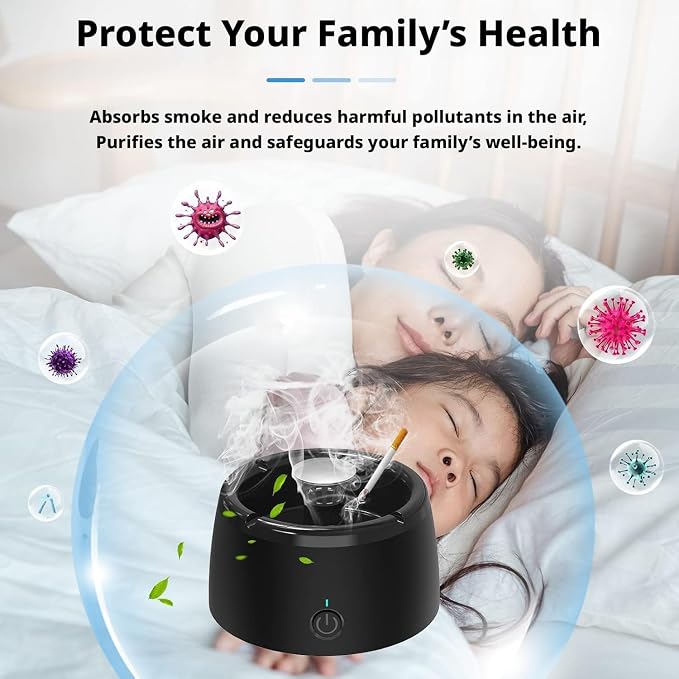 Smokeless Ashtrays for Cigarettes Indoor, Smokeless Ash tray for Home, smoke - Image 3