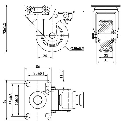Finnhomy Caster Wheels Set of 4 - Image 7