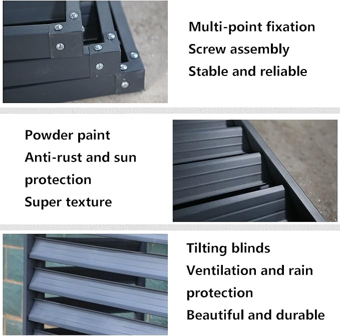 Multifunctional Aluminum Shutter Privacy Fence, Mini Split Cover - Image 6