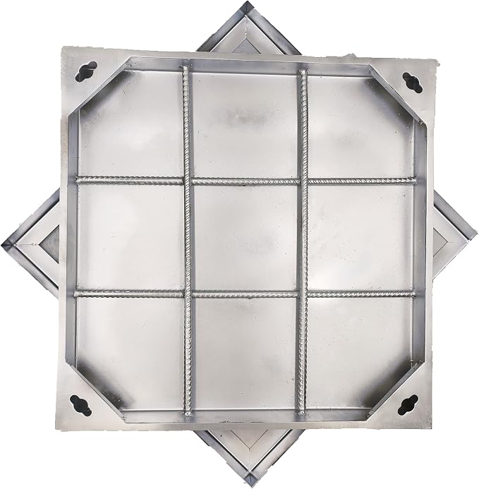 28x28 in Invisible Stainless Steel Manhole Cover and Frame by MOSINSBO