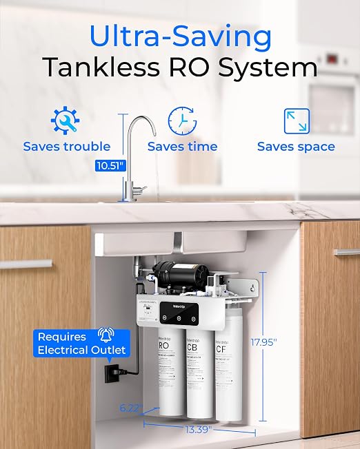 Waterdrop T3-C Reverse Osmosis Water Filter, NSF/ANSI 372 Certified, 8-Stage - Image 2