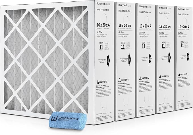 16x20x4 Air Filter Replacement MERV 11, FC100A1003 Pleated HVAC AC Furnace by Wholesalehome