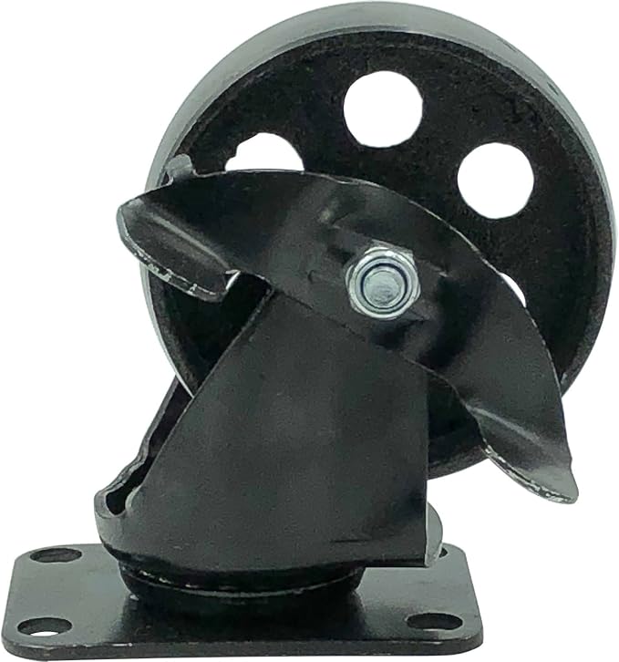 FactorDuty Set of 4 Metal Swivel Plate Caster Wheels, 3.5" - Image 4
