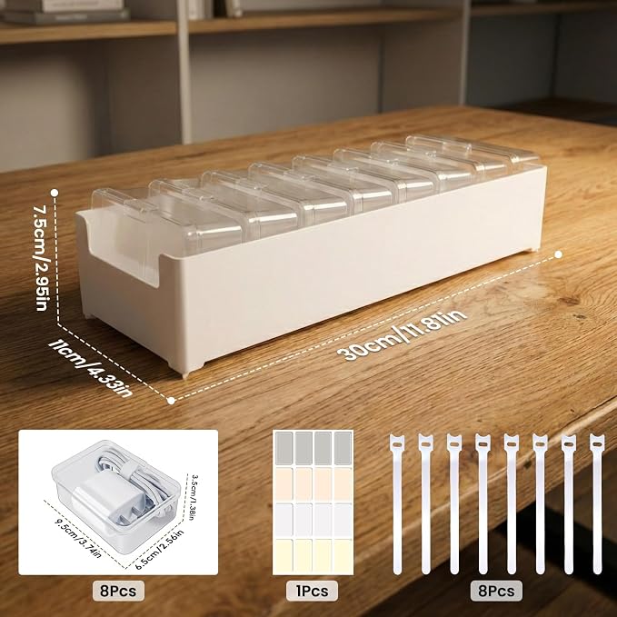 8 Individual Cable Organizer Boxes - Image 2