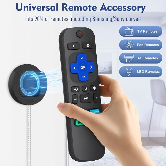 YYILIS 8.5Ft 6 Pcs Magnetic Remote Control Holder, Stretchy Remote Control - Image 6