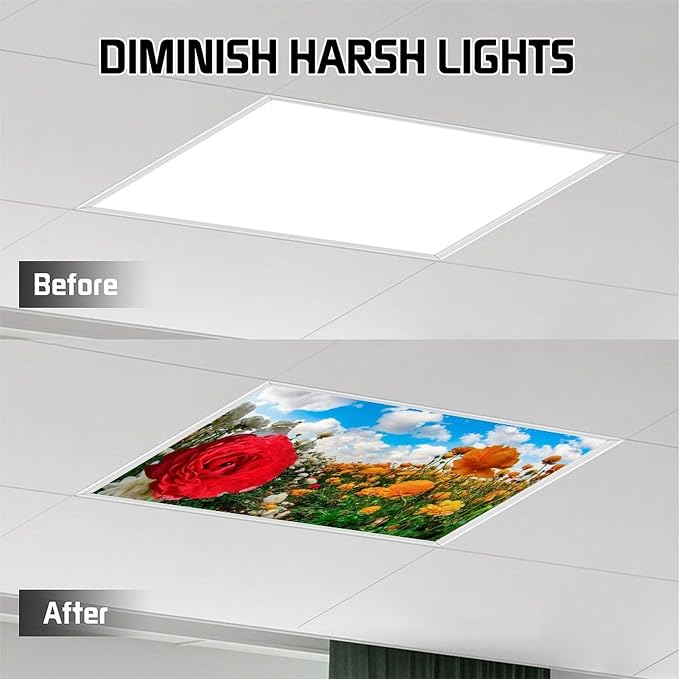 2 Pack Blooming flowers Fluorescent Light Cover - Image 4