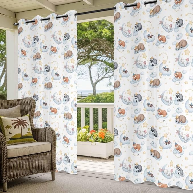 Cartoon Animals Outdoor Curtains - Image 5