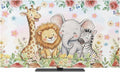 Children's Day Lions Elephants Indoor TV Cover, Elastic TV Screen Protector Red by Unknown