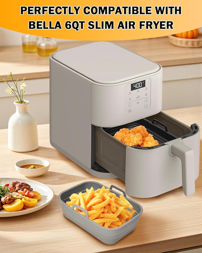 Air Fryer Silicone Liners Collapsible 2-Pack - Image 2
