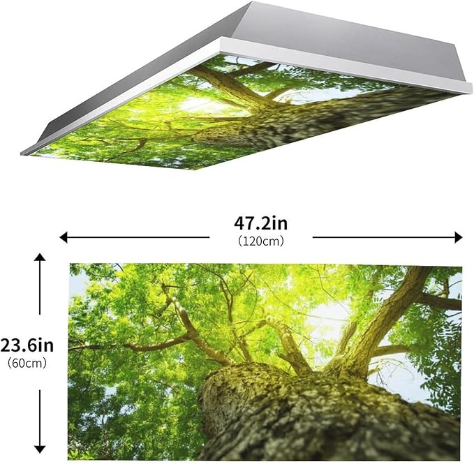 2PCS Fluorescent Light Covers for Classroom Ceiling Lights Magnetic Light Covers - Image 4