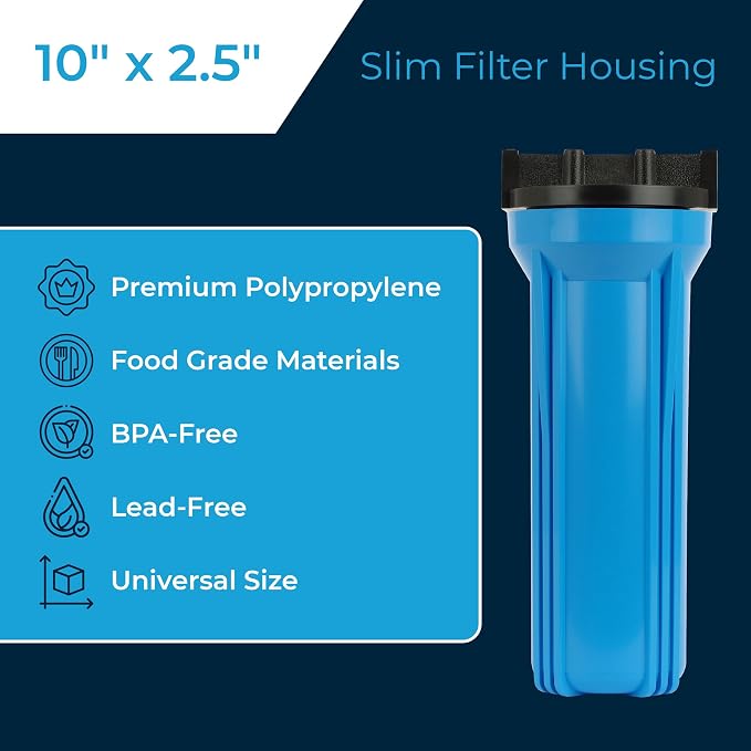 SpiroPure 10x2.5 Water Filter Housing Slim 10 inch / 10 x 2.5 Standard Housing - Image 2