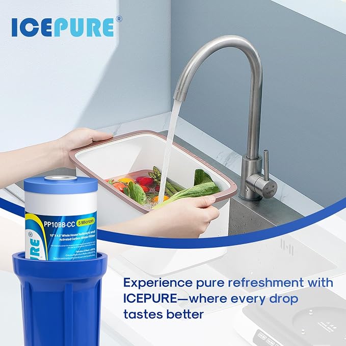 ICEPURE 5 Micron 10" x 4.5" Whole House Water Filter Compatible - Image 9