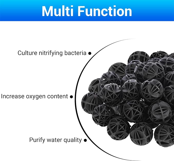 Segarty Aquarium Bio Balls, 1 inch Koi Pond Filter Media Bio Ball - Image 4