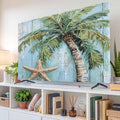 Summer Coconut Tree Starfish Indoor TV Cover, Elastic TV Screen Protector by Unknown