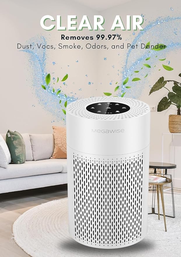 MEGAWISE True HEPA Air Purifier EPI235A, 3-Stage Filtration, Quiet 24dB - Image 5