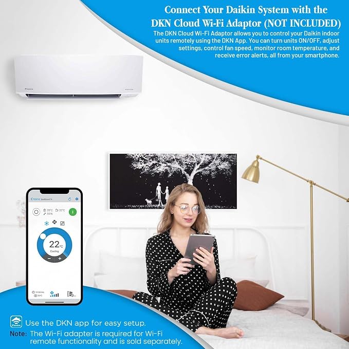 Daikin 12, 000 BTU 18 SEER2 Entra R32 Series Ductless Mini Split Heat Pump - Image 5