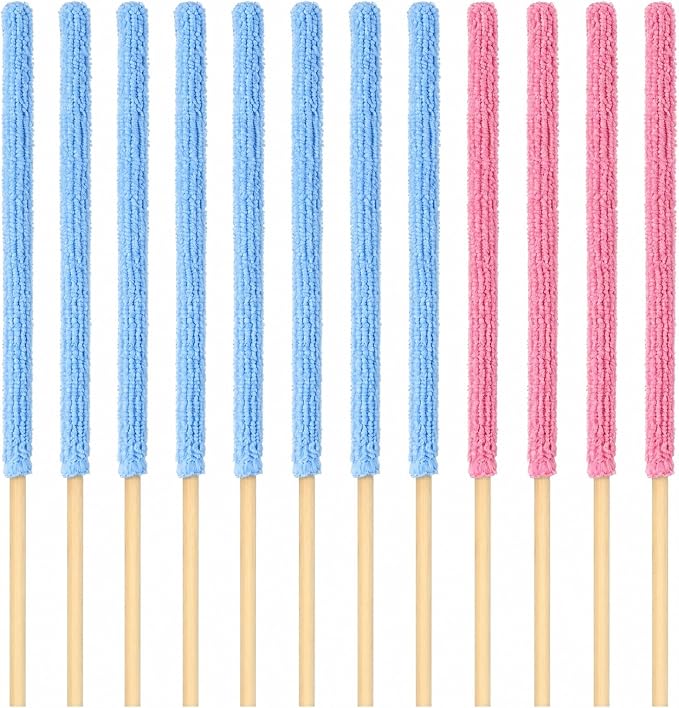 12 Pcs Microfiber Detail Duster Sticks, Mini Cleaning Tool by Unknown
