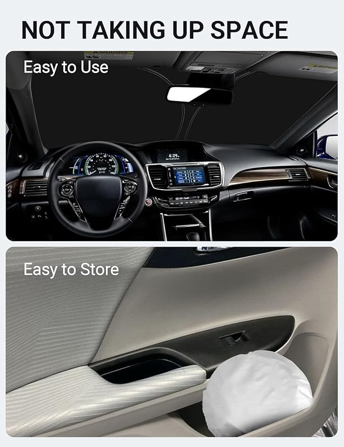 Proadsy 2026 Upgrade Front Windshield Sun Shade Foldable Sunshade Protector - Image 9