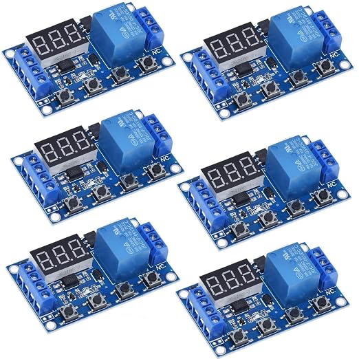6 PCS Timer Relay Module DC 6-30V Timer Relay Programmable by Azuocn